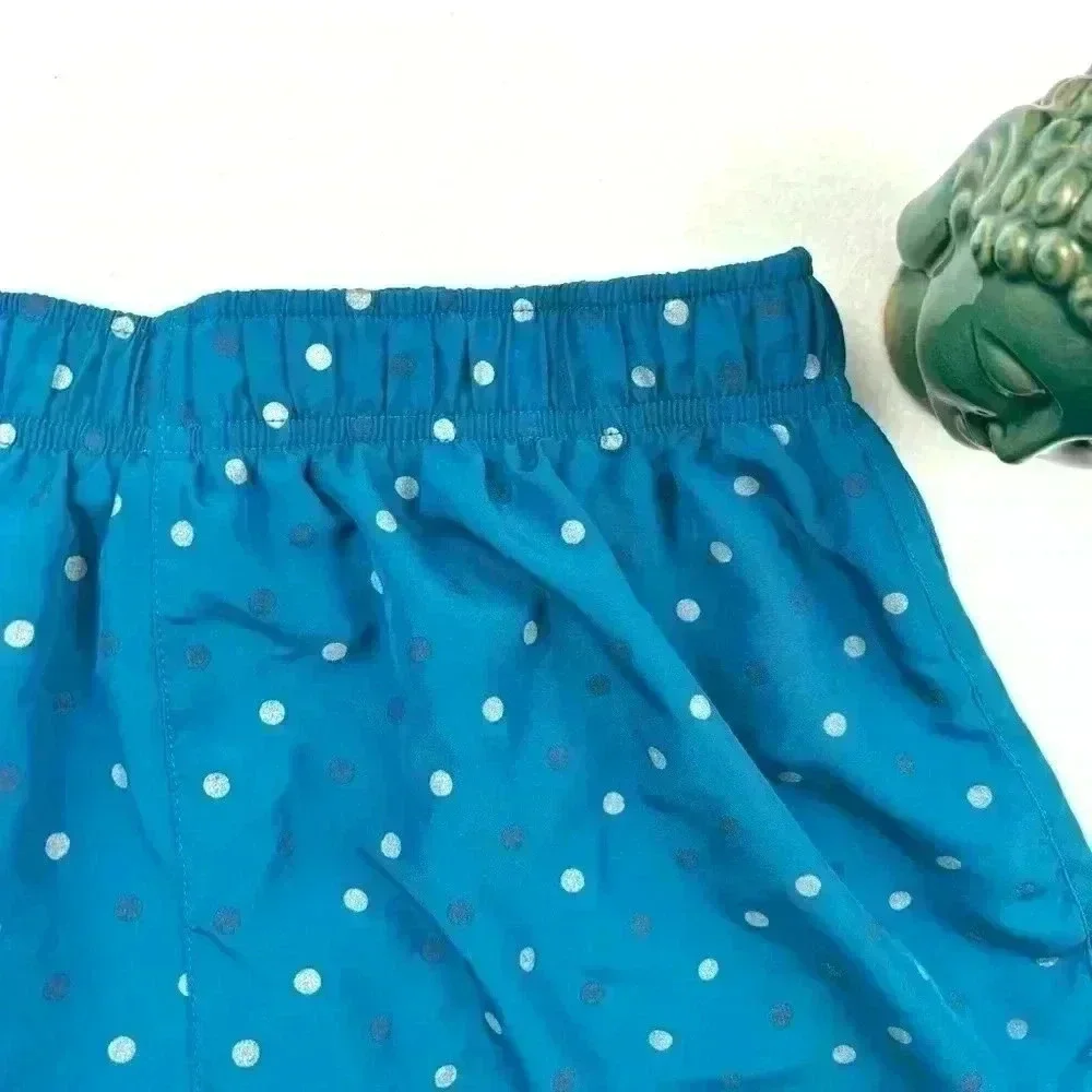 Nike Women's Blue Polkadots‎ Dri-Fit Mesh Side Running Athletic Shorts Size M